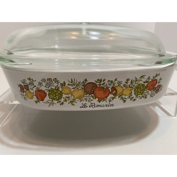 Vintage Corning Ware Le Romarin A-10-B Spice Of Life Large Casserole Dish W/ Lid - Picture 2 of 9